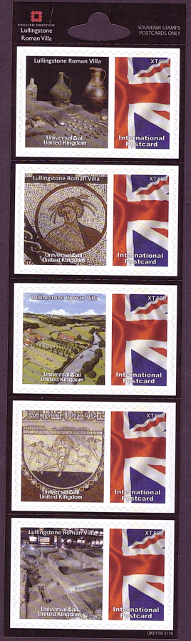 (image for) UK0158 Lullingstone Roman Villa Universal Mail Stamps Dated: 2/16